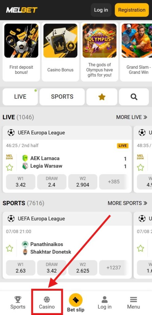 How to locate MelBet casino